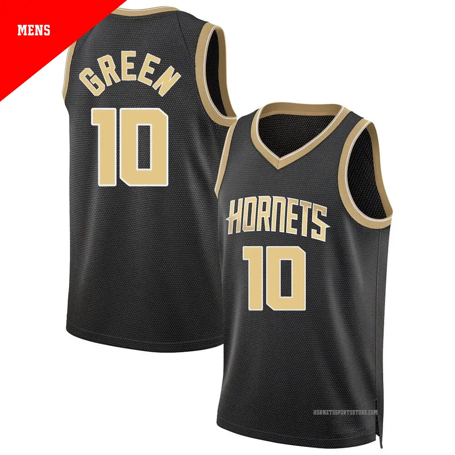 ＃10 Men's Josh Green Charlotte Hornets Black Swingman Select Series Jersey
