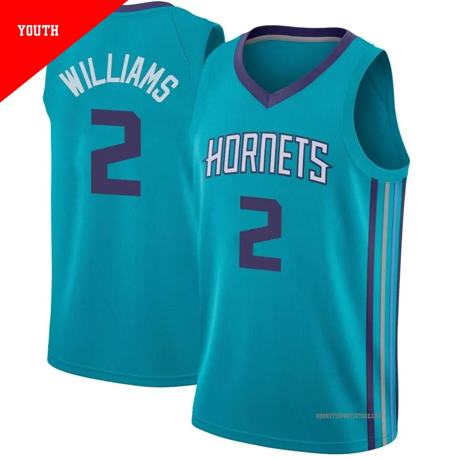 ＃2 Youth Grant Williams Charlotte Hornets Teal Swingman JerseyIcon Edition