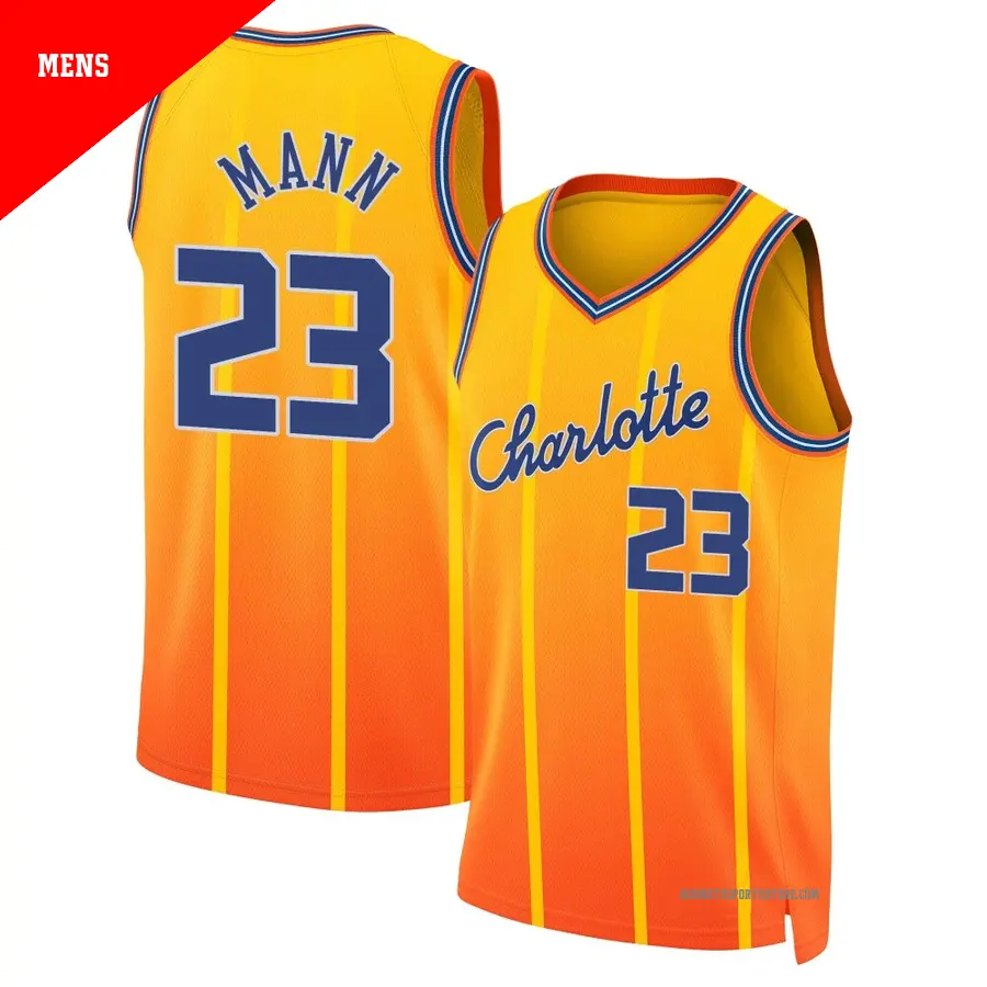 ＃23 Men's Tre Mann Charlotte Hornets 2025/26 Swingman Orange City Edition Jersey