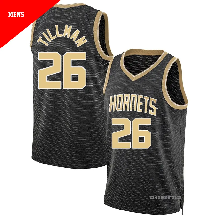 ＃26 Men's Xavier Tillman Charlotte Hornets Black Swingman Select Series Jersey