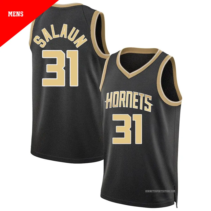 ＃31 Men's Tidjane Salaun Charlotte Hornets Black Swingman Select Series Jersey