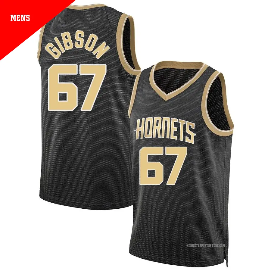 ＃67 Men's Taj Gibson Charlotte Hornets Black Swingman Select Series Jersey