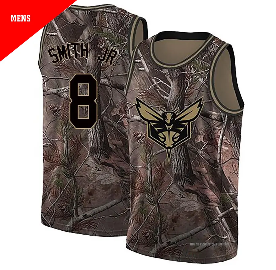 ＃8 Men's Nick Smith Jr. Charlotte Hornets Camo Swingman Realtree Collection Jersey