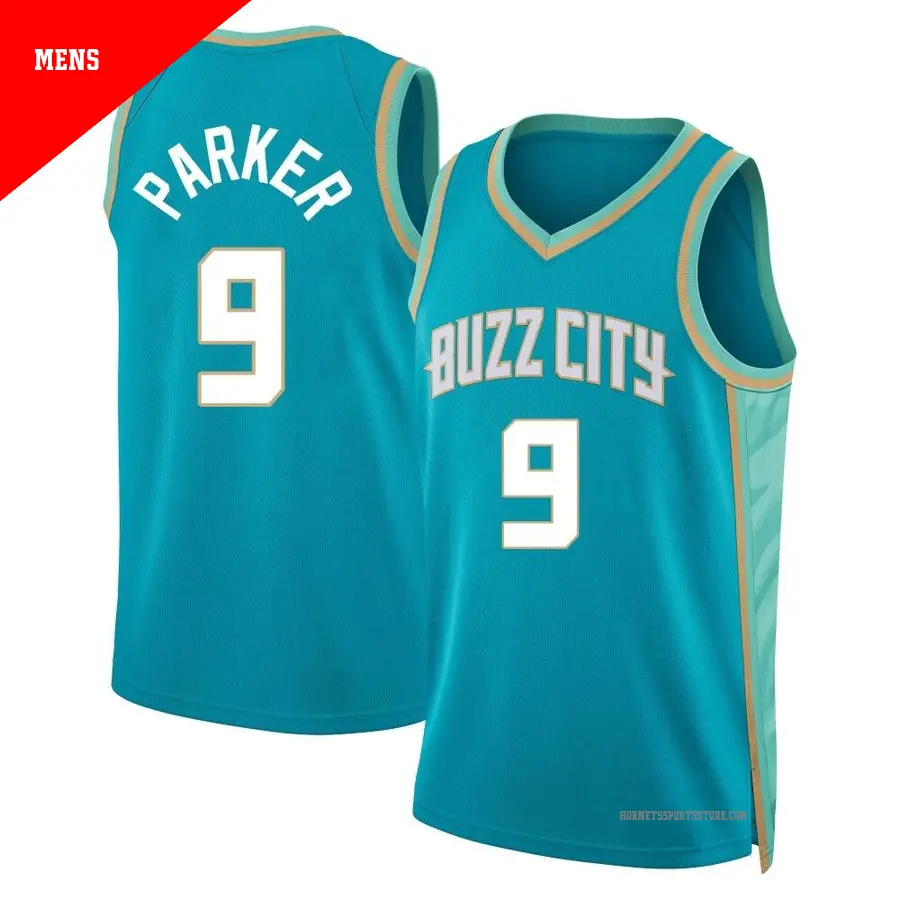 ＃9 Men's Tony Parker Charlotte Hornets 2023/24 Swingman Teal City Edition Jersey