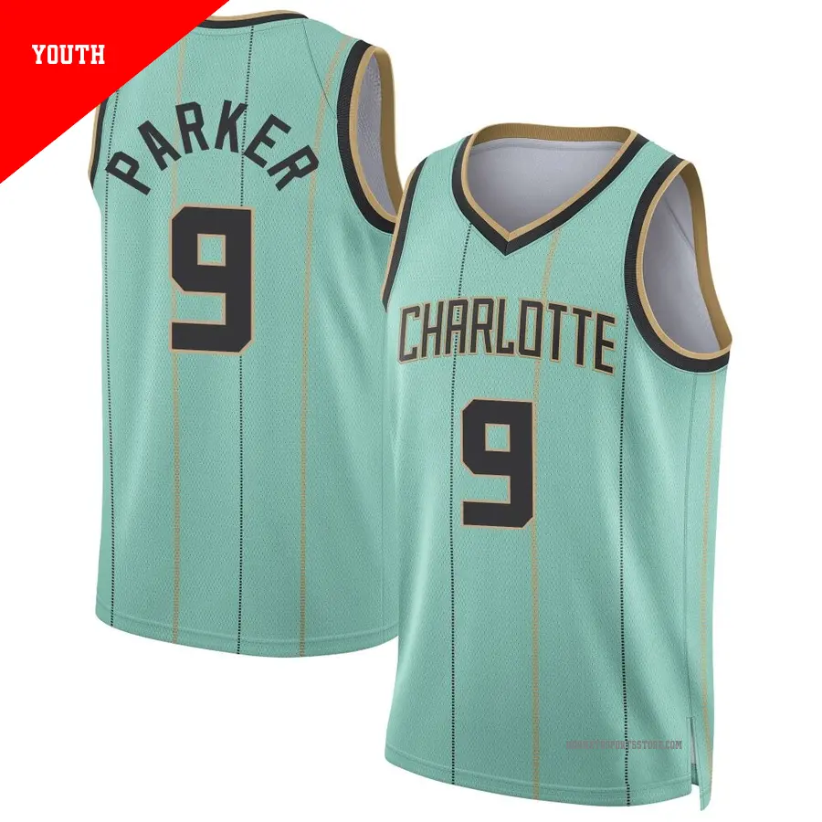 ＃9 Youth Tony Parker Charlotte Hornets 2024/25 Swingman Mint City Edition Jersey